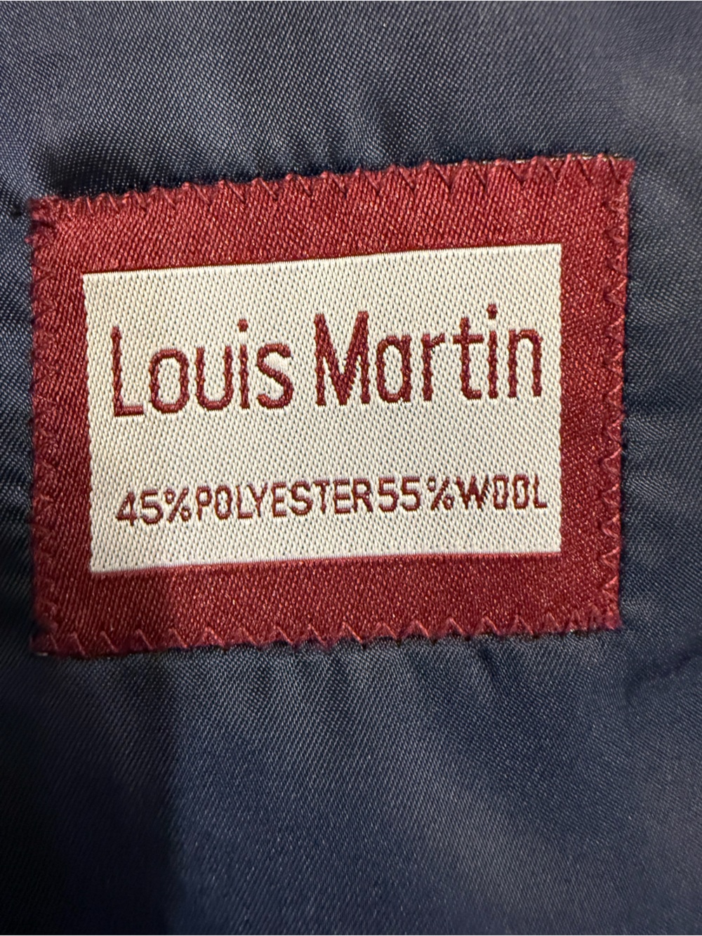 Men’s Louis Martin Navy Sport Coat. Size 52R. New with tags. - Picture 5 of 9